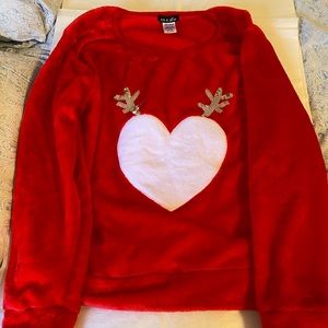 Red fluffy polyester pajama/ loungewear